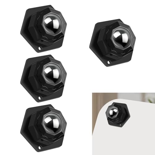 Kzouenzu Ruedas Para Muebles, Ruedas Para Muebles Pesados [4 Piezas], Ruedas Giratorias 360°, Para Pequeños Electrodomésticos De Cocina [Negro]