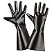 Widmann 8535A - Handschuhe aus Kunstleder, schwarz, Motto-Party, Karneval