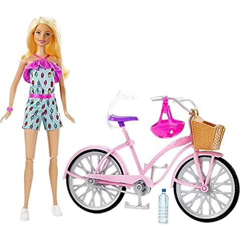 Barbie FTV96 Doll with Bicycle and Accessories Cover