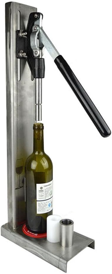 Manual Hand Bottle Corking Kit, Efficient Floor Corker with 2 POM Inserting Stopper Tools for Wine Bottles (20-24mm Diameter) for 200ml/375ml/500ml/750ml Bottles