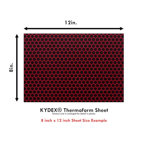 Image of KYDEX Thermoform Sheet - (Honeycomb Camo) - (E.M.T. Red /Black - Reversed) - (8in x 12in) - (1 Sheet) - (for Holster Making, Cosplay, Hobby) - (USA Made)