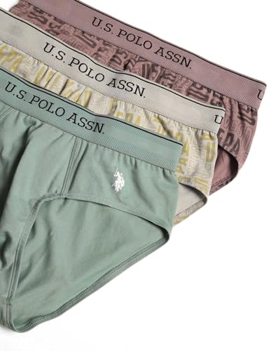 Image of U.S. Polo ASSN. Mens OEB17 Moisture Wicking Cotton Underwear Briefs - Pack of 3