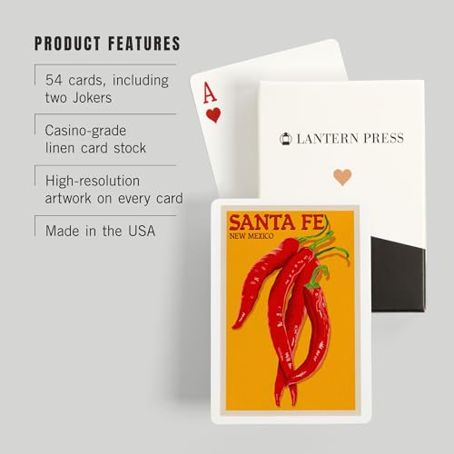 Santa Fe New Mexico Red Chiles Baraja Poker 52 Cartas miniatura 3
