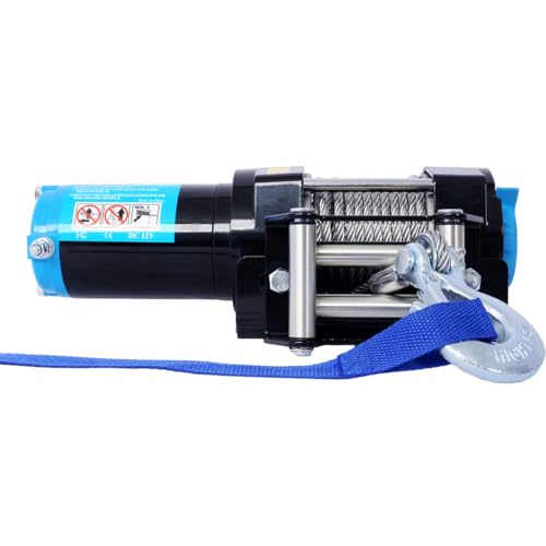 Winche eléctrico 3500LBS con cable y control remoto 12V miniatura 1