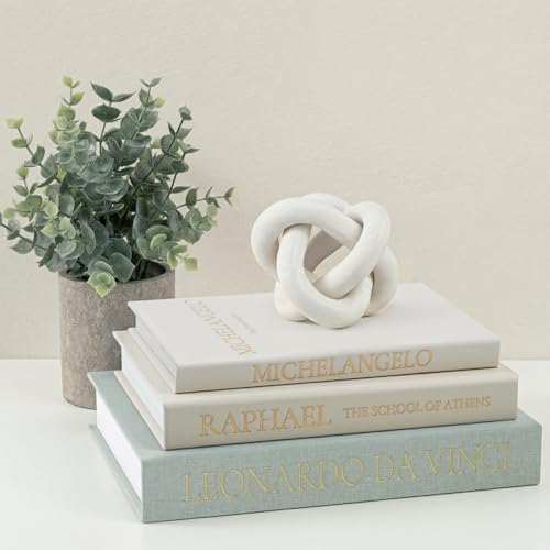 Fveuc Linen Faux Book Set of 3