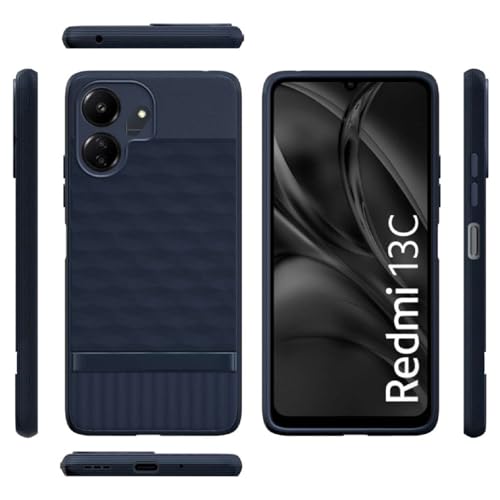 Image of Shockproof Case for Mi Redmi 13C 4G / Poco C65 4G | Full Camera Protection | TPU Flexible Back Cover for Mi Redmi 13C 4G / Poco C65 4G (Steel Blue)