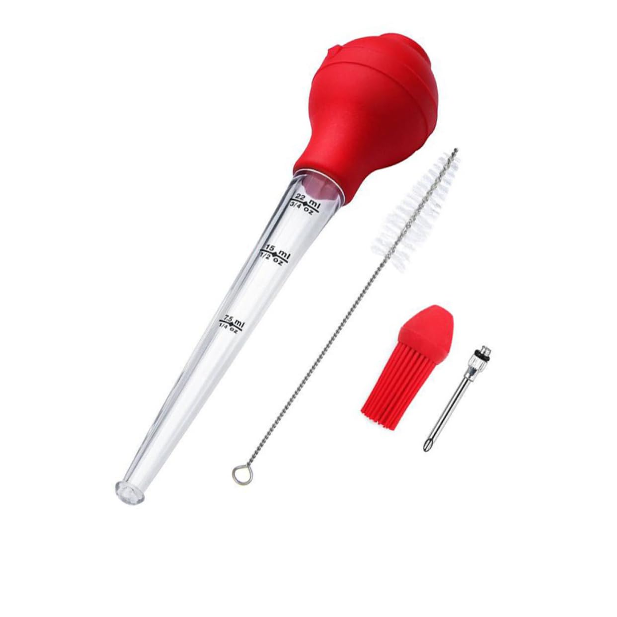 PRETYZOOM Silicone Turkey Seasoning Pump Large Turkey Baster Injector for Cooking Barbecue Tools Drip Oil Seasoning Tube Home Restaurant Use