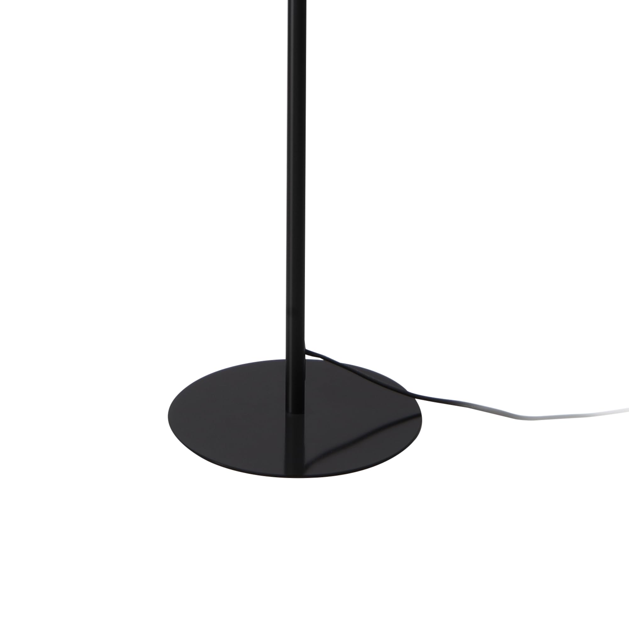 lux.pro Lámpara de pie Lámpara de Salón Despacho Dormitorio Pantalla Beige de Ratán 1xE27 60 W Metal y Plástico 154 x Ø 30 cm - Negro/Beige