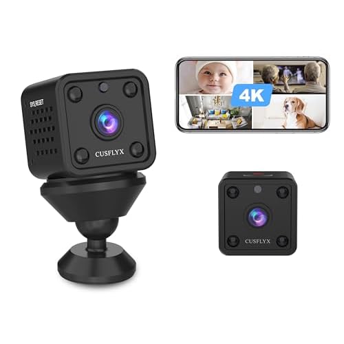Cámaras Espía-CUSFLYX Cloud 1080P WIFI Full HD Mini Cámara Vigilancia Niñera Mascotas Deportes Garaje IR Visión Nocturna 150ºGran Angular Detección de Movimiento Video Remoto Android y IOS(2.4G Only)