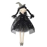 MON AMI Cassandra Witch Doll – 15” | Soft & Elegant Plush Doll for All Ages | Spooky, Cute Holiday & Halloween Decoration