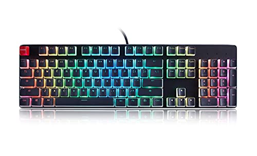 Glorious Modular Mechanical Gaming Keyboard - Full Size (104 Key, Prebuilt) + Glorious Black Aura Keycaps (Bundle)