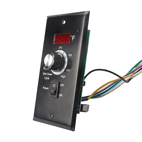 Práctico controlador de termostato digital con interruptor de encendido/apagado para pellets de madera ZGRILLS 9017 (2.0 rpm)