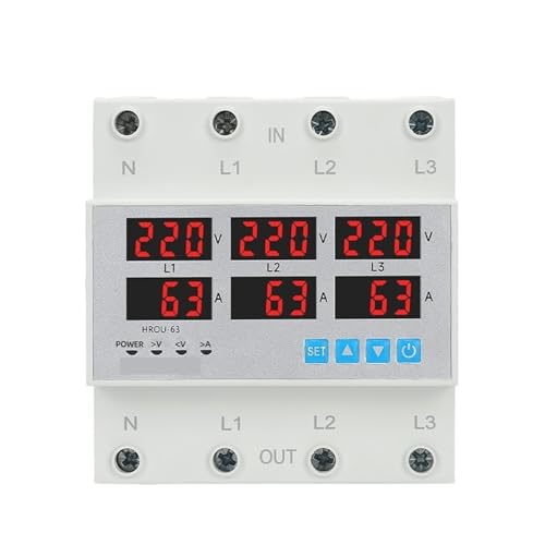 Stop aux appareils brûlés avec la protection surtension triphasé AC220V 380V
