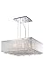 Elegant Lighting 1694D26C-CL03/SS Moda Collection 9-Light Hanging Fixture Swarovski Strass/Elements Crystals with Chrome Finish, Silver Fabric Shade