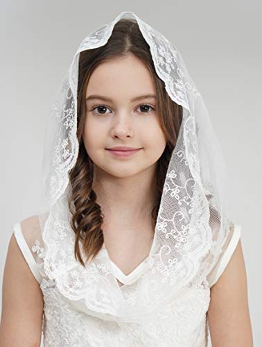 Lace Headcovering for Girls Church Mantilla Veils for Girl Lace Head Cover V872