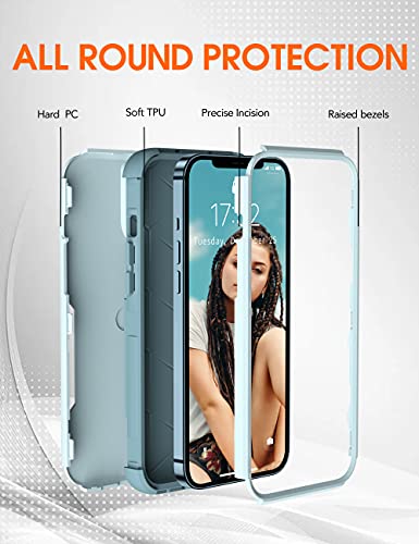 Quikbee-Custodia iPhone 12/12 Pro, [3 in 1 PC in