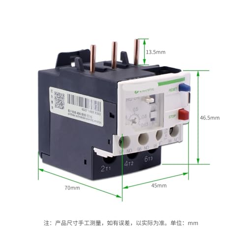 Relé de sobrecarga térmica LRD10C ajustable de 4-6A con interruptor contactor CA LC1D 2