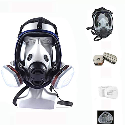17 in1 Full Face Respirator ,Respirator Face for Painting, workshop, ,outdoor,cleaning, construction, designer, electricians, machining, mechanics (Medium，Model1)