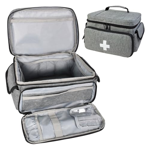 救急バッグ 救急セット メディカルポーチ お薬 ミニ救急バッグ ポーチ 持ち運び お薬箱 屋外応急処置キット スポーツキャンプバッグ 家庭 旅行 オフィス 学校 突発状況 地震防災 登山ホーム 救急用 医療バッグ - 空の救急バッグ、緊急キット、看護師用バ