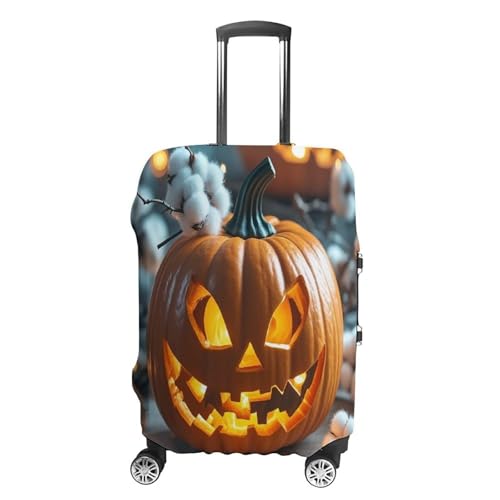 Pumpkin Lantern Travel Luggage Cover Washable Anti-scratch Suitcase Protector Dustproof Protective Cover Case for Wheeled Luggage Fits 19-32 Inch Luggage