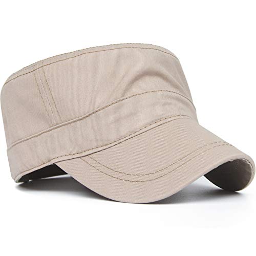 Rayna Fashion Womens Xl Cadet Hat Army Cadet Hat Military Cadet Hat Big Size Beige #TOP2