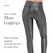SPANX Shape Faux Leather Moto Leggings - Seamless Tummy Control - Contoured Leather Leggings - for Fashion & Everyday Wear - Very Black - Petite, 24 Inch Inseam - S