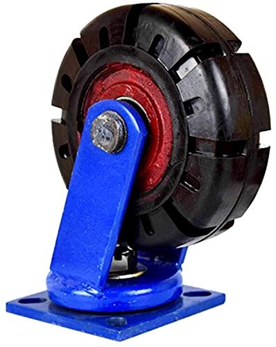 Roulettes pivotantes robustes charge 2400 LB en caoutchouc antidérapant pour chariot