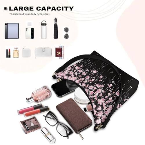 Image of Handbag for Women Leather Underam Shoulder Bag with Zipper Fashion Work Purse Waterproof Travel Wallet