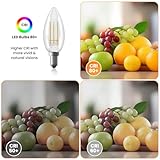 novapollo E14 LED Candle Bulbs Dimmable 4.5W, 40W Equivalent 470LM Soft Warm White 2700K, SES Small Edison Screw, High CRI C35 LED Clear Filament Bulb for Chandeliers UK CA Certified 8 Pack - Image 5