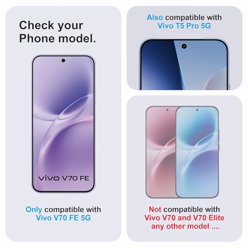 Image of Military-Grade Gorilla Tempered Glass For Vivo V70 FE and Vivo T5 Pro (6.83 Inch) With Installation Kit | Edge to Edge Coverage | Black