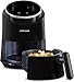 Mellerware - Freidora sin Aceite Crunchy! 1230W | 7 Programas Predefinidos | Temporizador Programable | Air Fryer 80-200 Grados | Diseño Compacto| 1,4L | Sin BPA/PFOA | Freidora Aire Digital | Negro