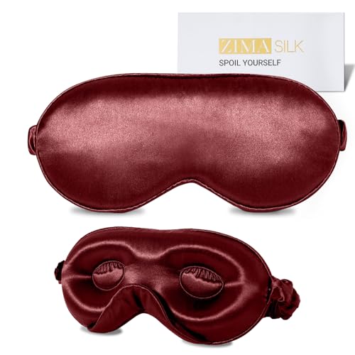 ZIMASILK Adjustable 22 Momme 100% Mulberry Silk Sleep Mask, Upgraded
