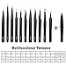 BOENFU Precision Tweezers Set 12 PCS Electronic Tweezers ESD 11, 12, 13, 15, 17 Pointed Tip Tweezers Kit for Electronics,Soldering, Craft, Jewelry, Ingrown, Eyelash