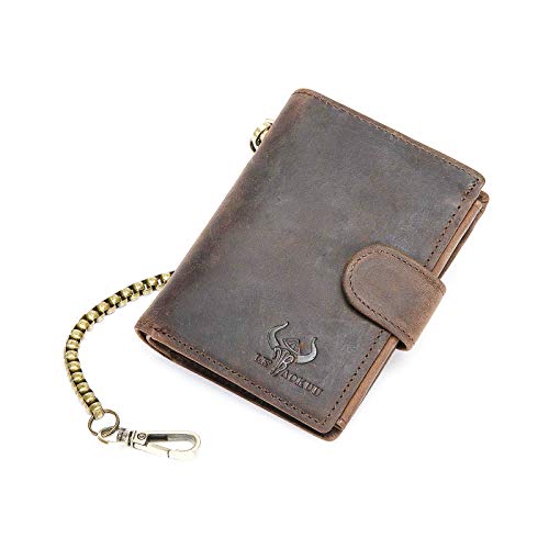 Porte-monnaie en cuir véritable Le'aokuu 515 un cadeau masculin élégant