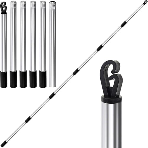 Corde à linge rétractable et barre de support de 2,3 m pour ne plus manquer de place au jardin - 7