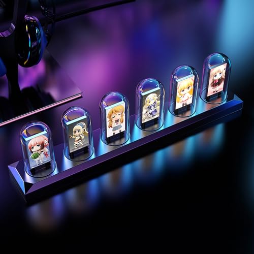CJHZQYY Nixie - Orologio a tubo digitale a LED con calendario, previsioni del tempo, display informativo Pixel IPS, display fotografico artistico fai da te, connessione WiFi APP CJHZQYY Nixie - Orologio a tubo digitale a LED con calendario, previsioni del tempo, display informativo Pixel IPS, display fotografico artistico fai da te, connessione WiFi APP