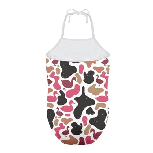 Image of ELEQIN Cartoon Animal Cute Girls One Piece Swimsuit Adjustable Swimwear for 3Y-10Y