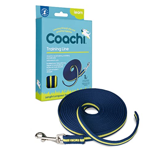 Training Line 5m Coachi, Dressage en extérieur, Dressage au Rappel, socialisation, légère, Douce au Toucher, idéale pour Stopper Les poursuites. pour Petits Chiens et Chiots.