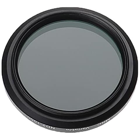 vhbw Universal ND Filter ND 2-1000 for Camera Lenses with 43 mm Filter Thread - Grey Filter, Variable ND Fader, 16-Fold Coating Cover