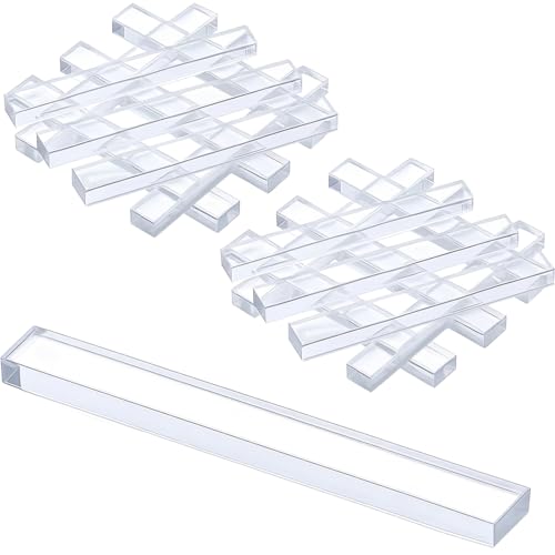 8 Pcs 5/32" X 1/4" X 2" Clear Setting Blocks for Glass Shims
