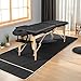 Higliocas Massage Table Portable Lash Bed: Foldable Physical Therapy Table for Spa Tattoo (Black)