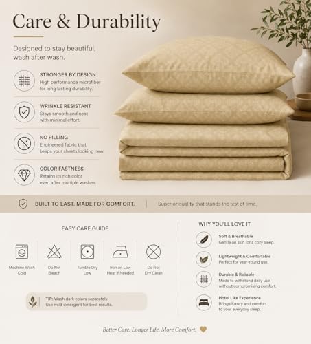 Image of Blue Strip Polycotton Bedsheet, King 108x108 (Cream) | Hotel Quality | Soft, Breathable & Colourfast | Wrinkle Resistant | Machine Washable | Pillow Covers Included