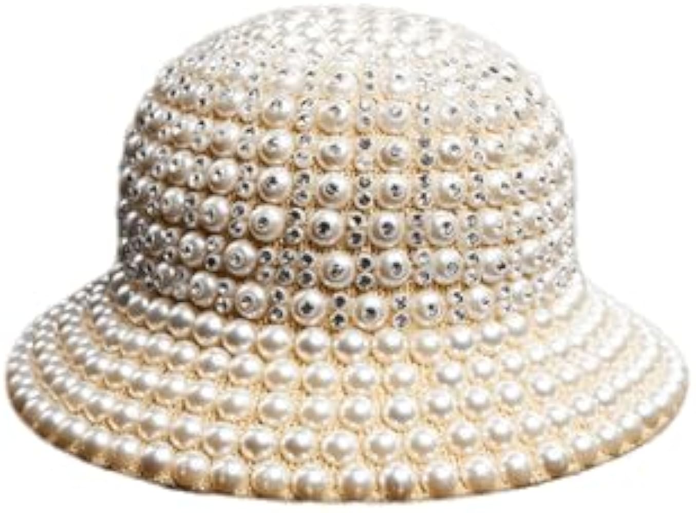 Amazon.com: Rhinestone Pearl Fedora Hat for Women - Bling