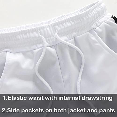 GXAMOY Men's Athletic 2 Pieces Tracksuit Casual Full Zip Jogging Sweat Suit Workout Sports Set Sportswear - Image 3