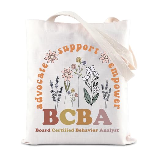 Image of ENSIANTH BCBA Tote Bag - Board Certified Behavior Analyst & Therapist Gift - Special Education Teacher Gift