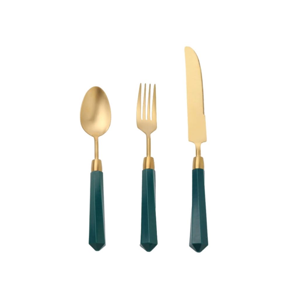 Exquisito Juego de cubiertos occidentales, cuchillos para carne, tenedores, cucharas, juego de cubiertos de acero inoxidable, cubertería creativa, utensilios de cocina para el hogar conveniente
