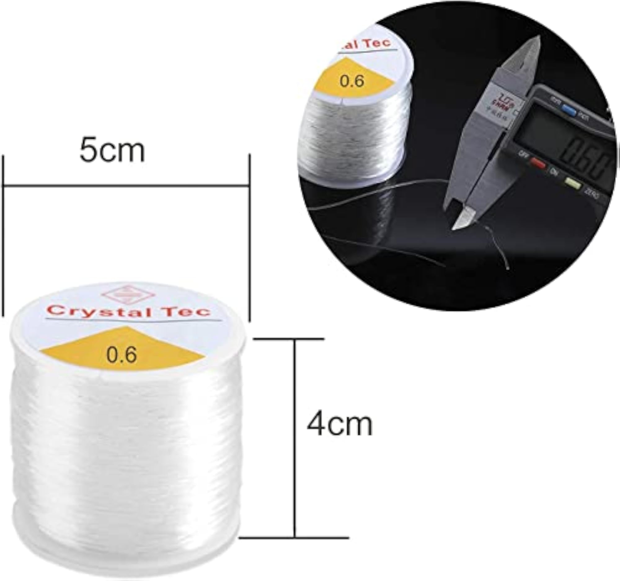 Crystal Elastic Cord for Jewelry Making, 10 Pcs Pack
