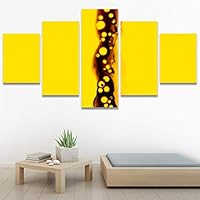 SIGNWIN 5 Panel Canvas Wall ArtAbstract Colorful Decorative ElementsModern Artwork for Home Decorations Ready to Hang - 60