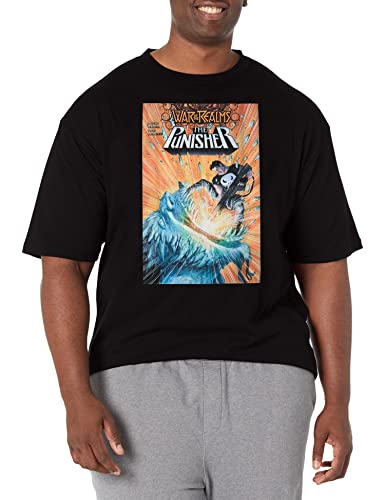 T-shirt Marvel The Punisher noir en grande taille pour homme