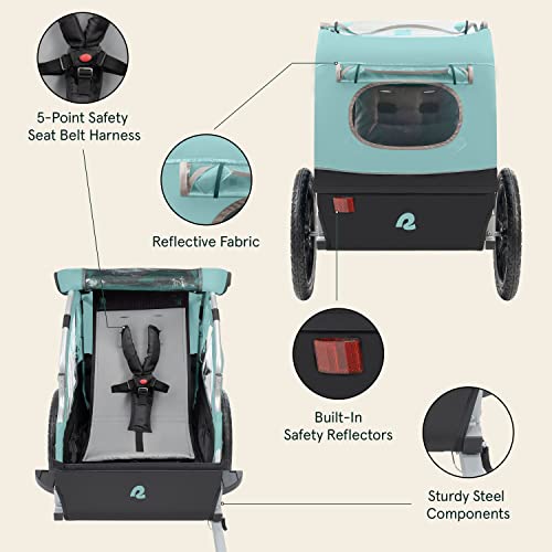 Image of Retrospec Rover Kids Bicycle Trailer Single and Double Passenger Children's Foldable